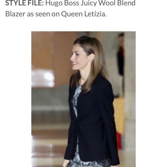 Hugo Boss Juicy 4 Black Tailored Fitted Virgin Wool Blazer Size 2 - Picture 10 of 10